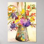 Waterverf Floral 5x7 Premium Canvas Gloss-Poster Poster (Voorkant)