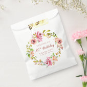 Waterverf Floral 80th Birthday Dank u wel Bedankzakje (Gezegeld)