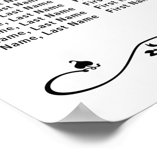 Waterverf Floral 8-tafel weduwenkaart Poster (Hoek)