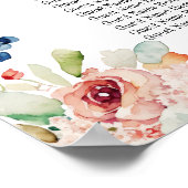 Waterverf Floral 9 Tafels Trouwstoelen Poster (Hoek)