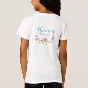 Waterverf Floral - Aangepast Bloemenmeisje-shirt T-shirt