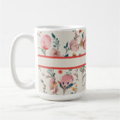 Waterverf floral Aangepast Koffiemok (Links)