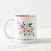 Waterverf Floral Aangepast roze Tweekleurige Koffiemok (Links)