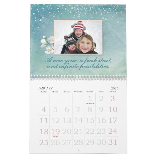 Waterverf Floral - Aangepaste foto Kalender (Jan 2026)