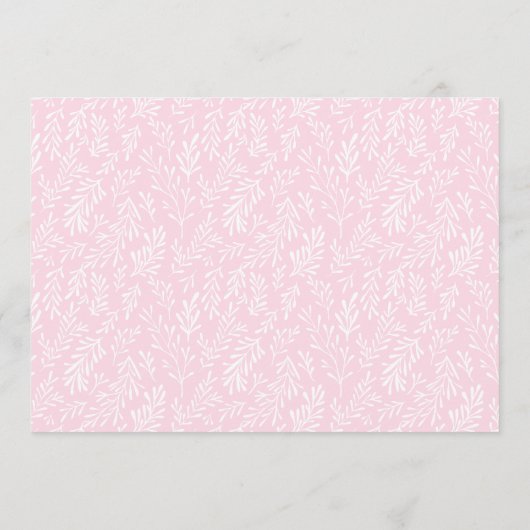 Waterverf Floral - Aangepaste foto Roze Pasen Feestdagenkaart (Achterkant)