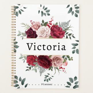 Waterverf - Floral aangepaste naamplaatje Planner