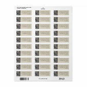 Waterverf floral aangepaste retour adres label (Full Sheet)