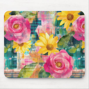  Waterverf Floral Abstract Patroon (14) Muismat