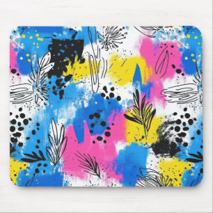 Waterverf Floral Abstract Patroon (15) Muismat