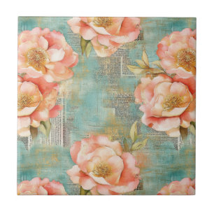 Waterverf Floral Abstract Patroon (18) Tegeltje