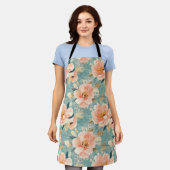 Waterverf Floral Abstract Patroon (1) Schort (Gedragen)