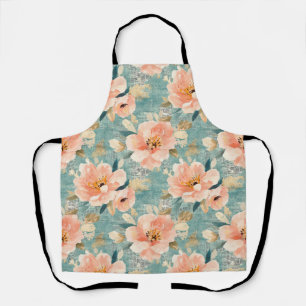 Waterverf Floral Abstract Patroon (1) Schort
