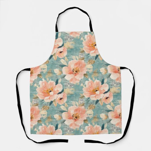Waterverf Floral Abstract Patroon (1) Schort (Voorkant)
