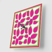 Waterverf Floral Abstract Vierkante Klok (Hoek)