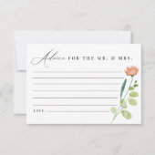 Waterverf Floral Advice voor de heer en mevrouw Ka Bedankkaart (Voorkant)