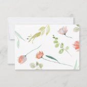 Waterverf Floral Advice voor de heer en mevrouw Ka Bedankkaart (Achterkant)