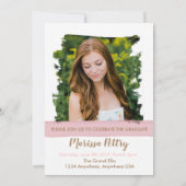 Waterverf Floral Afstudeerder Aankondiging afstude (Achterkant)