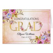 Waterverf Floral Afstuderen (Voorkant Horizontaal)