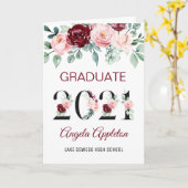 Waterverf Floral Afstuderen 2021Wenskaart Kaart (Gele Bloem)