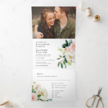  Waterverf Floral All-in-One Photo Wedding