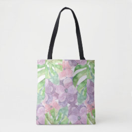 Waterverf Floral All-Over-Print Canvas tas