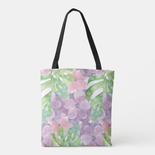 Waterverf Floral All-Over-Print Canvas tas (Achterkant)