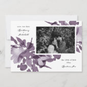 Waterverf Floral Amethyst Foto Save the Date Lan Kaart (Voorkant)