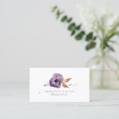 Waterverf Floral Amethyst Paars ID294 Visitekaartje (Staand voorkant)