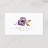 Waterverf Floral Amethyst Paars ID294 Visitekaartje (Voorkant)