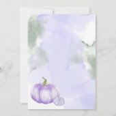 Waterverf Floral Amethyst Pumpkin Baby shower Kaart (Achterkant)