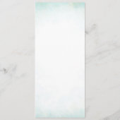 Waterverf Floral Anchor Blauwgroen Beach Wedding Menu (Achterkant)