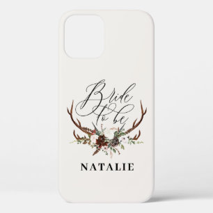 Waterverf floral and antlers bood iPhone aan c Case-Mate iPhone Case