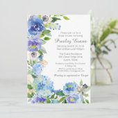 Waterverf Floral Anemone Hydrangea Vrijgezellenfee Kaart (Staand voorkant)