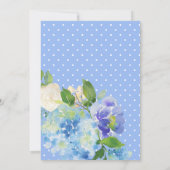 Waterverf Floral Anemone Hydrangea Vrijgezellenfee Kaart (Achterkant)