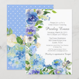 Waterverf Floral Anemone Hydrangea Vrijgezellenfee Kaart