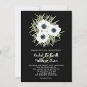 Waterverf Floral Anemone Wedding Kaart (Voorkant)