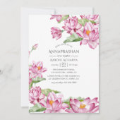 Waterverf Floral Annaprashan First Rice Ceremony Kaart (Voorkant)