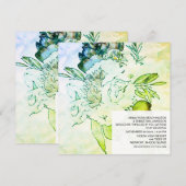 *~* Waterverf Floral AR15 QR RSVP Ombre WEDDING Kaart (Voorkant / Achterkant)