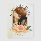 Waterverf Floral Arch Photo Wedding Save the Date (Voorkant)