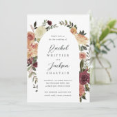 Waterverf Floral Arch Rustic Bloom Kaart (Staand voorkant)