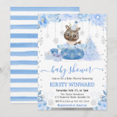 Waterverf Floral Arctic Rendier Baby shower Kaart (Voorkant / Achterkant)