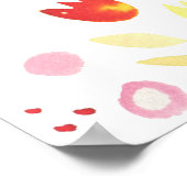 Waterverf Floral Art Modern Pattern Poster (Hoek)