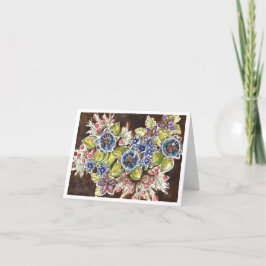 Waterverf Floral Art Notecard Bedankkaart