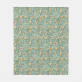 Waterverf Floral Art Nouveau Wallpaper Design Fleece Deken (Voorkant)