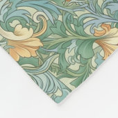 Waterverf Floral Art Nouveau Wallpaper Design Fleece Deken (Hoek)