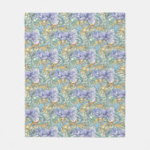 Waterverf Floral Art Nouveau Wallpaper Design Fleece Deken (Voorkant)