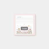Waterverf Floral Art Teacher Appreciation Gift Post-it® Notes (Voorkant)