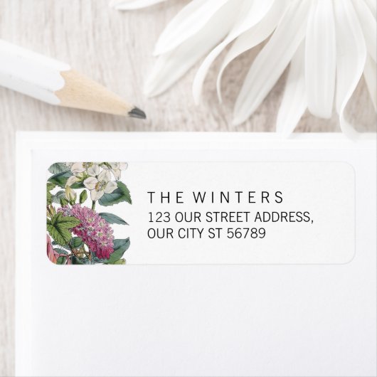  Waterverf Floral Art Wedding Etiket (Insitu)