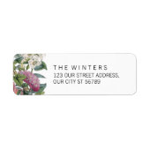  Waterverf Floral Art Wedding Etiket (Voorkant)