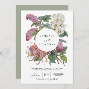  Waterverf Floral Art Wedding Kaart